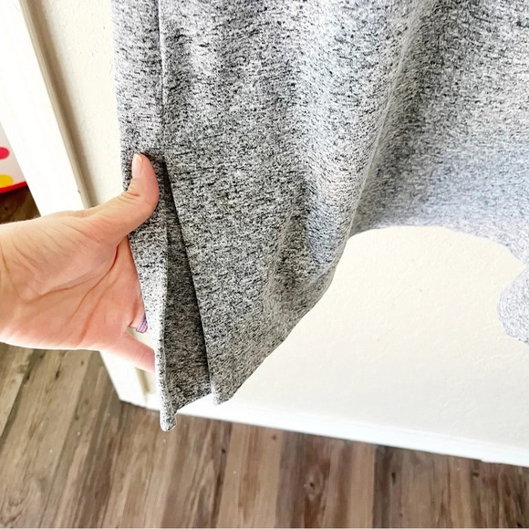 Clara Sun Woo Cardigan Women's Small Longline Heather Gray Open Front Cozy - Picture 6 of 9